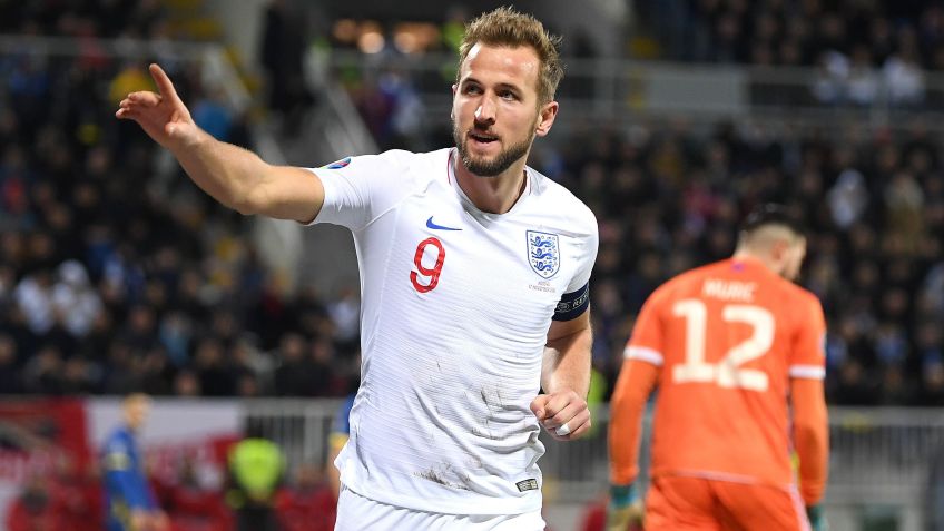 Harry Kane na partida da Inglaterra contra Kosovo, pela qualificatórias para a Eurocopa de 2020 / Photo by Michael Regan/Getty Images