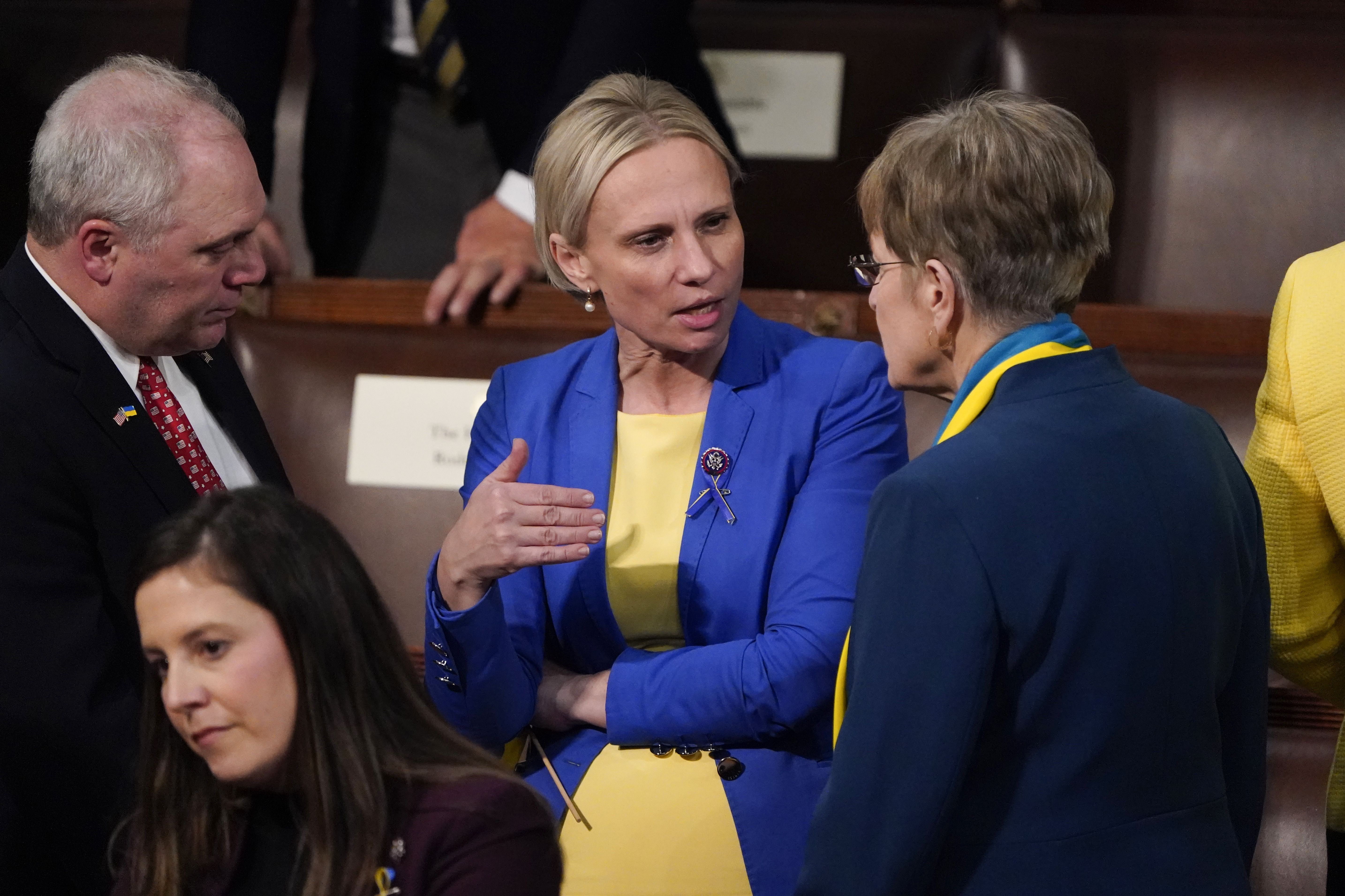 Deputada Victoria Spartz durante discurso do presidente Joe Biden / J. Scott Applewhite-Pool/Getty Images