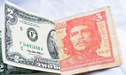 Dólar e peso cubano