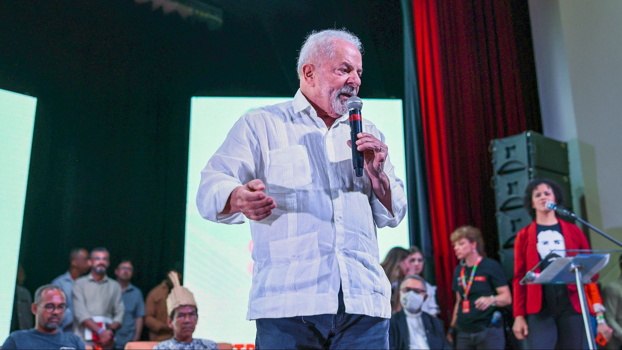 O ex-presidente Lula durante evento na Paraíba