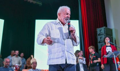 O ex-presidente Lula durante evento na Paraíba