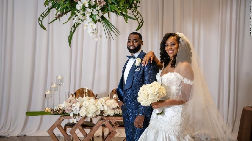 O aumento dos custos do casamento forçou a Jamaicia e Jamal Lewis a tomar a difícil decisão de desconvidar alguns amigos / Michaela Photography / Arquivo Pessoal
