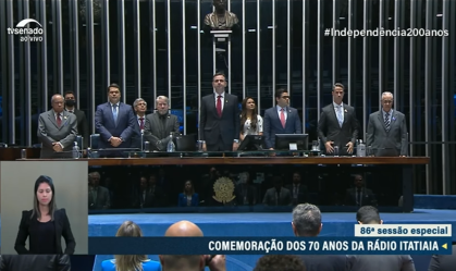 Senado faz sessão em comemoração dos 70 anos da Rádio Itatiaia