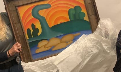 "Sol Poente", de Tarsila do Amaral, foi encontrado pela polícia