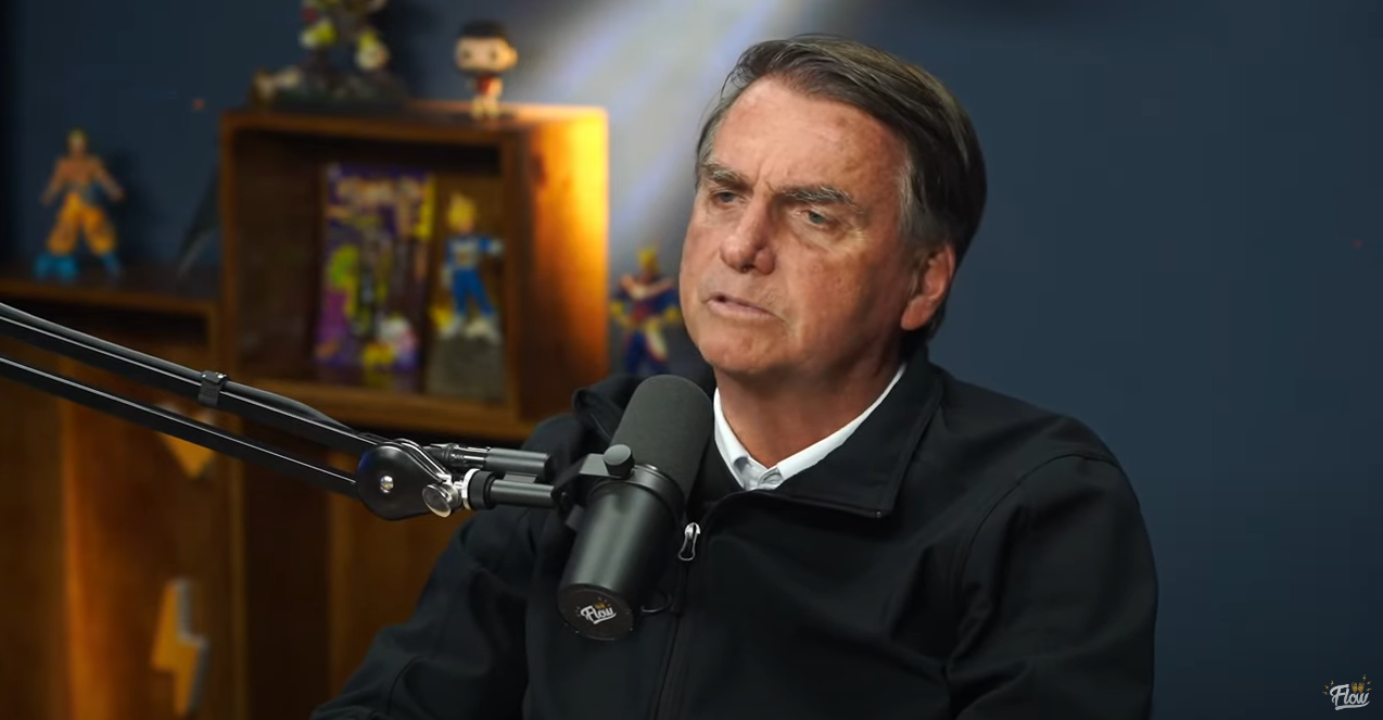Jair Bolsonaro (PL) em participação no Flow Podcast