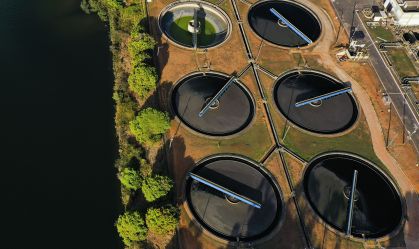 Estação de tratamento de esgoto da Caesb na Asa Norte, em Brasília