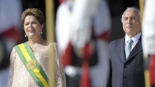 Os ex-presidentes Dilma Rousseff (PT) e Michel Temer (MDB)