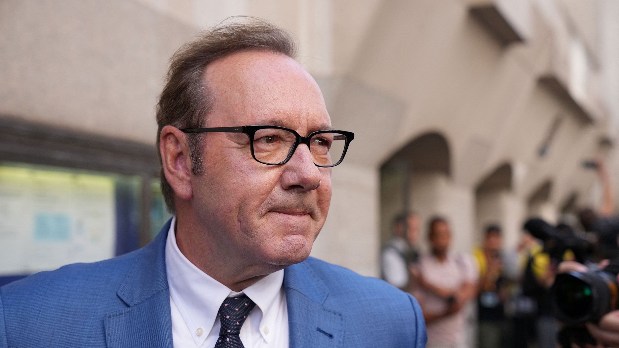 Actor Kevin Spacey leaves the Central Criminal Court in London