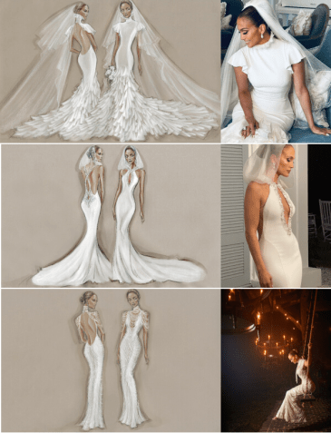 Mais detalhes do vestido do casamento Jennifer Lopez/ Divulgação