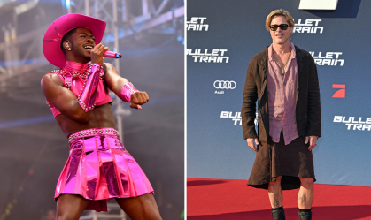 De Brad Pitt a Lil Nas X, mais homens estão aderindo ao uso de saias