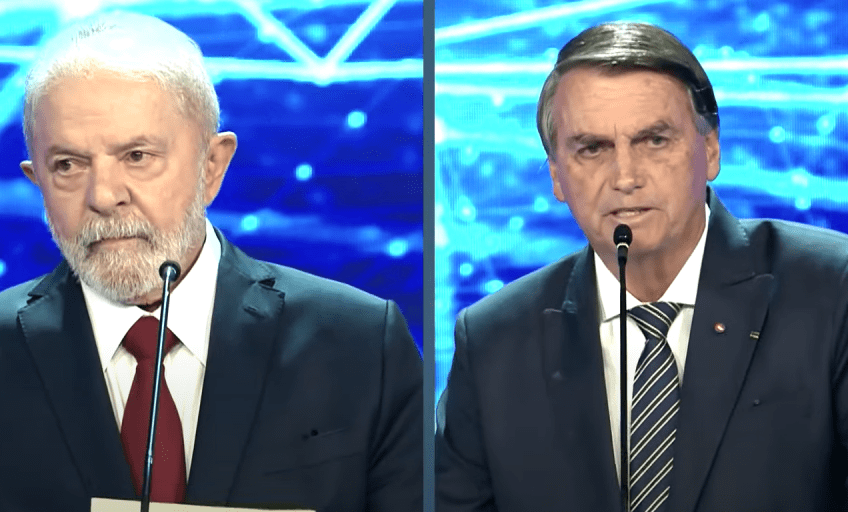 Lula e Bolsonaro participam de debate da Band / Reprodução/Band