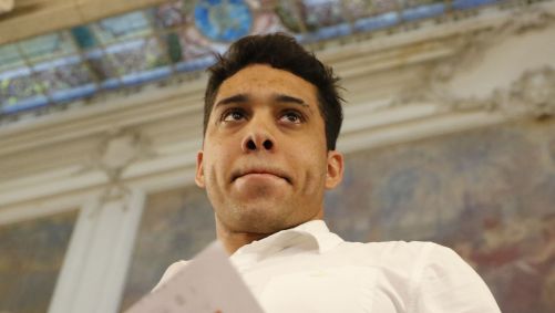 O vereador Gabriel Monteiro (PL) na Câmara Municipal do Rio durante o processo ético-disciplinar no Conselho de Ética e Decoro Parlamentar por suposta quebra de decoro
