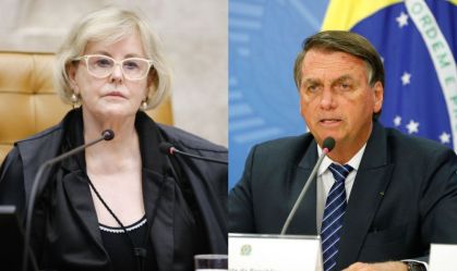 Ministra Rosa Weber, do STF, e o presidente Jair Bolsonaro (PL)