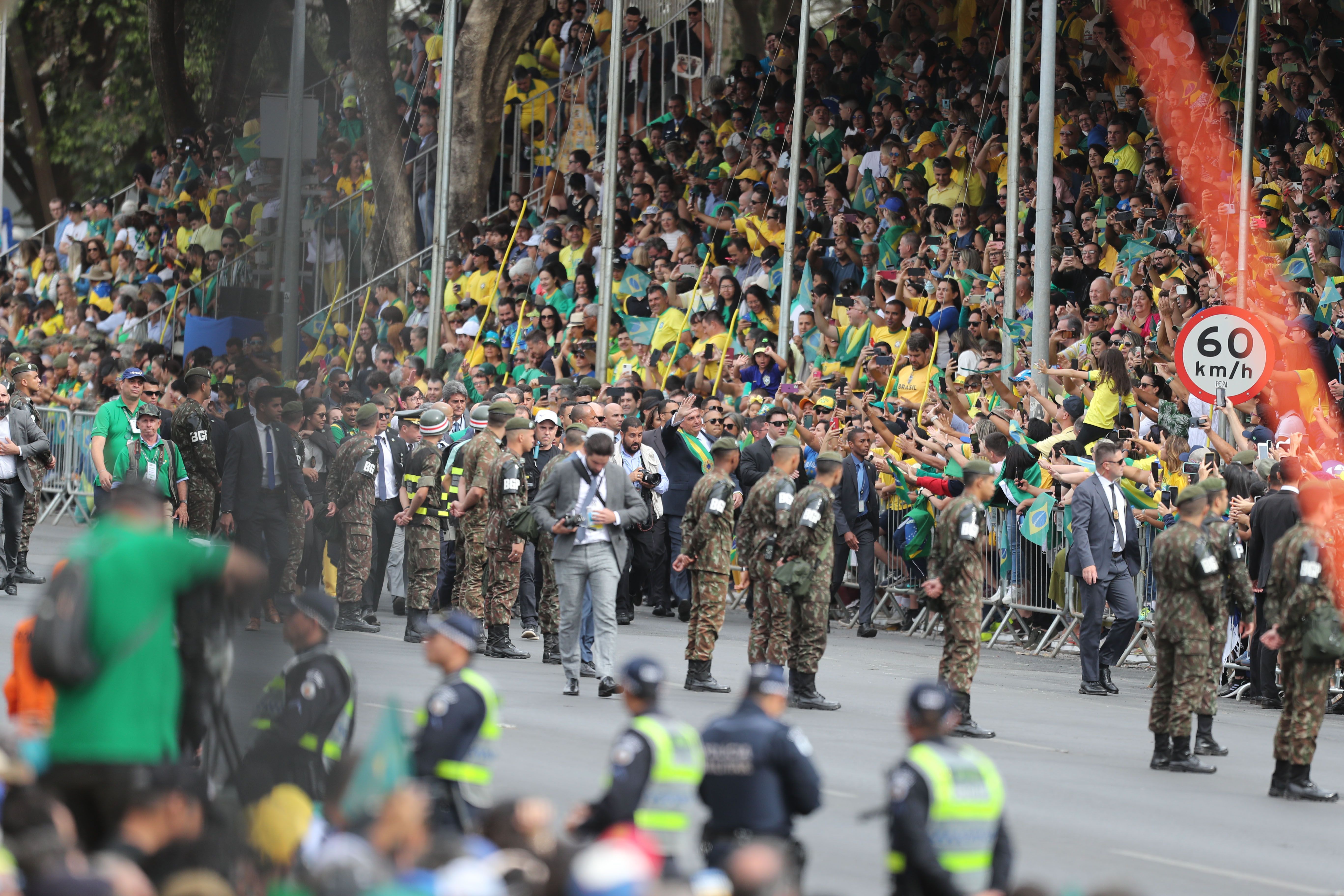 Bolsonaro no desfile de 7 de Setembro em Brasília