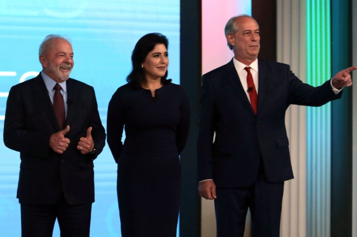 Os candidatos Luiz Inácio Lula da Silva (PT), Simone Tebet (MDB) e Ciro Gomes (PDT) / PEDRO KIRILOS/ESTADÃO CONTEÚDO