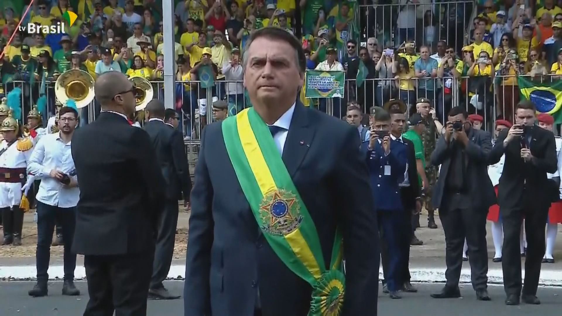 O presidente Jair Bolsonaro participa do desfile de 7 de Setembro, em Brasília