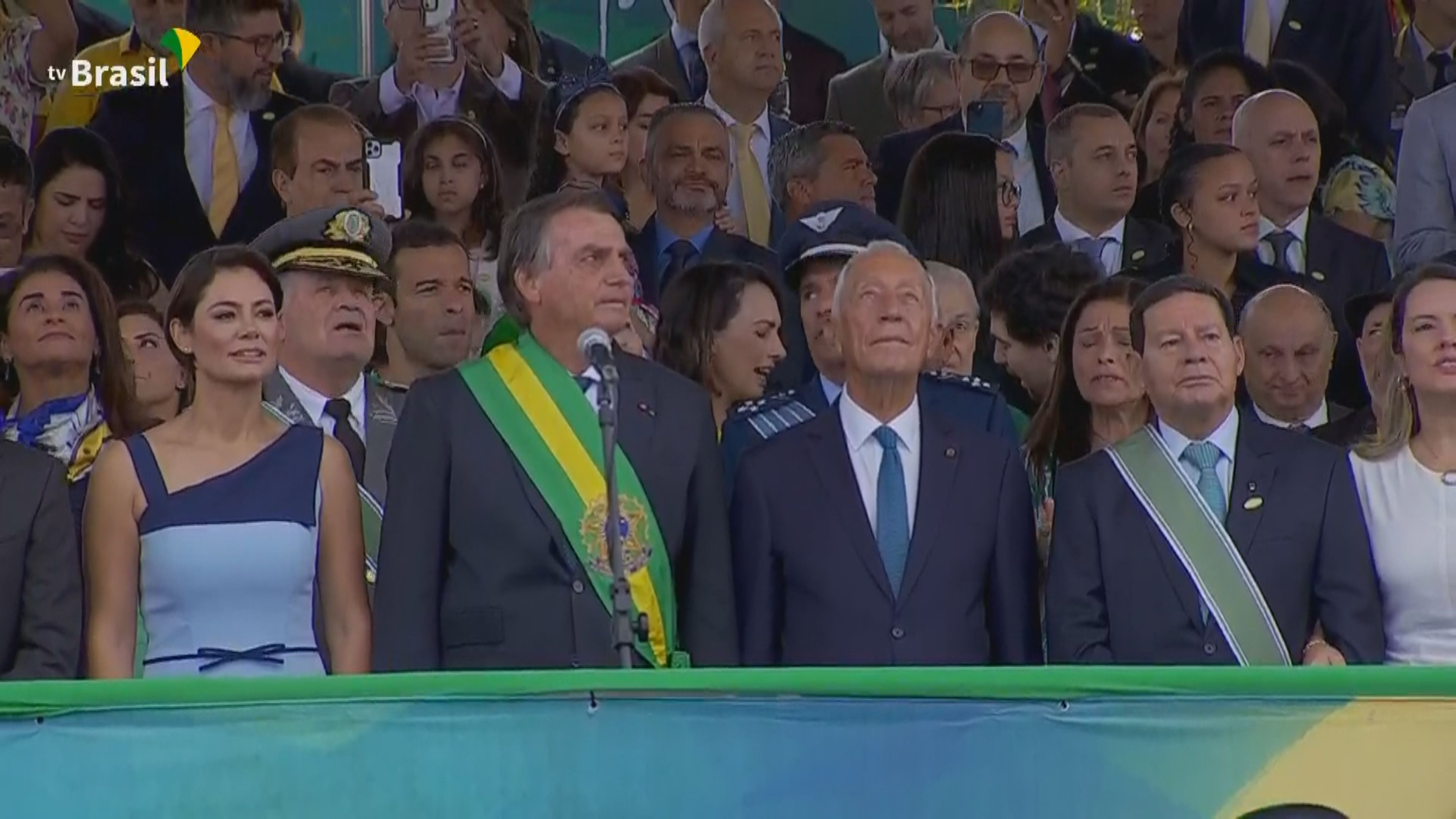 O presidente Jair Bolsonaro participa do desfile de 7 de Setembro, em Brasília