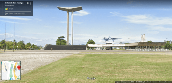 | Print do google maps da fachada do Museu em homenagem aos mortos na Segunda Guerra Mundial. / Projeto Comprova