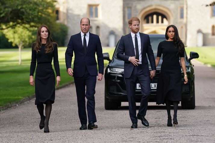 Irmãos William e Harry com Kate e Meghan em Windsor / Kirsty O'Connor - WPA Pool/Getty Images