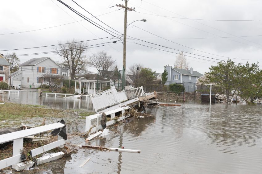 Inundação causada pela passagem do furacão Sandy, nos EUA • Getty Images