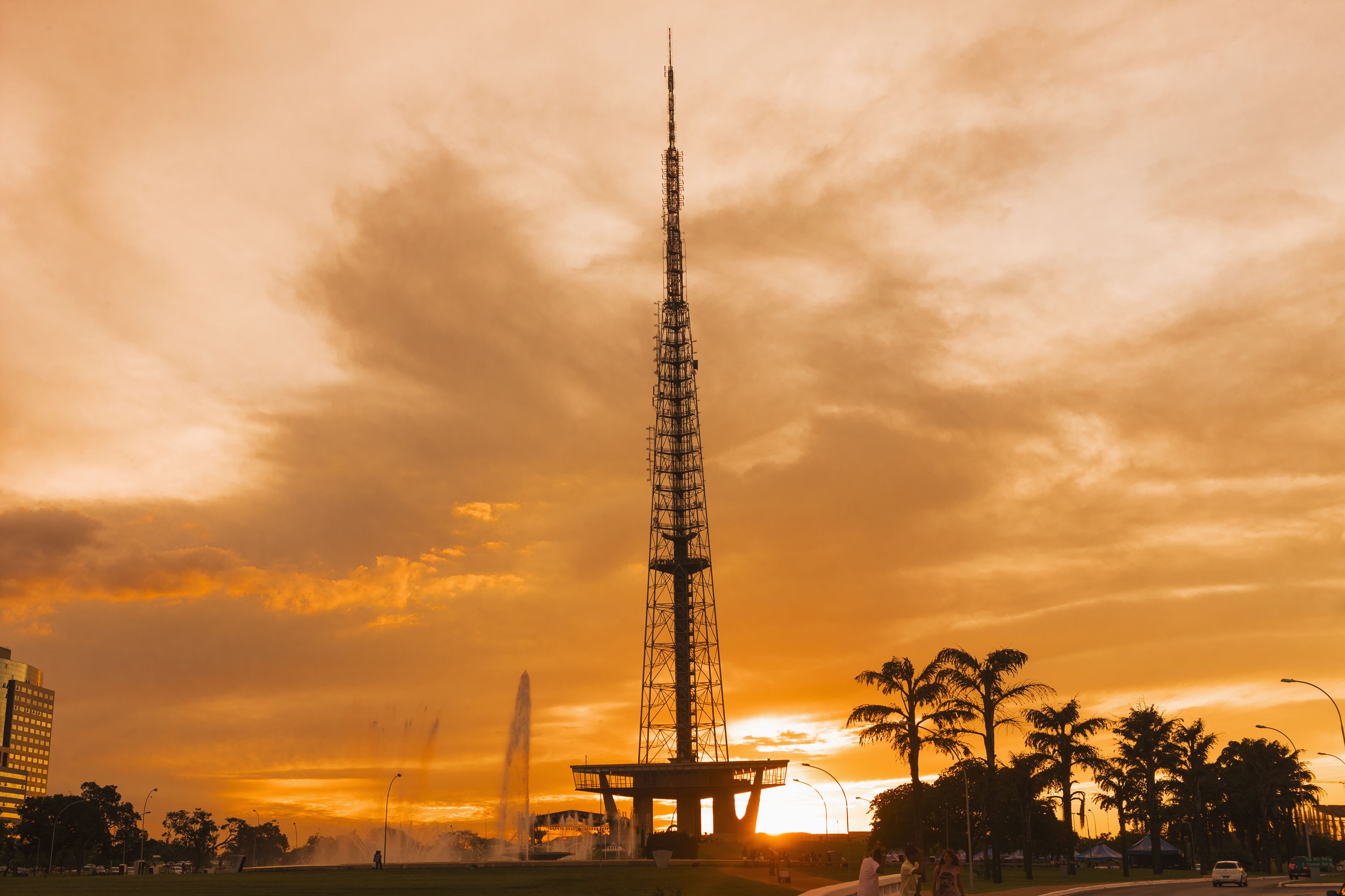 The Brasilia TV Tower at sunset
