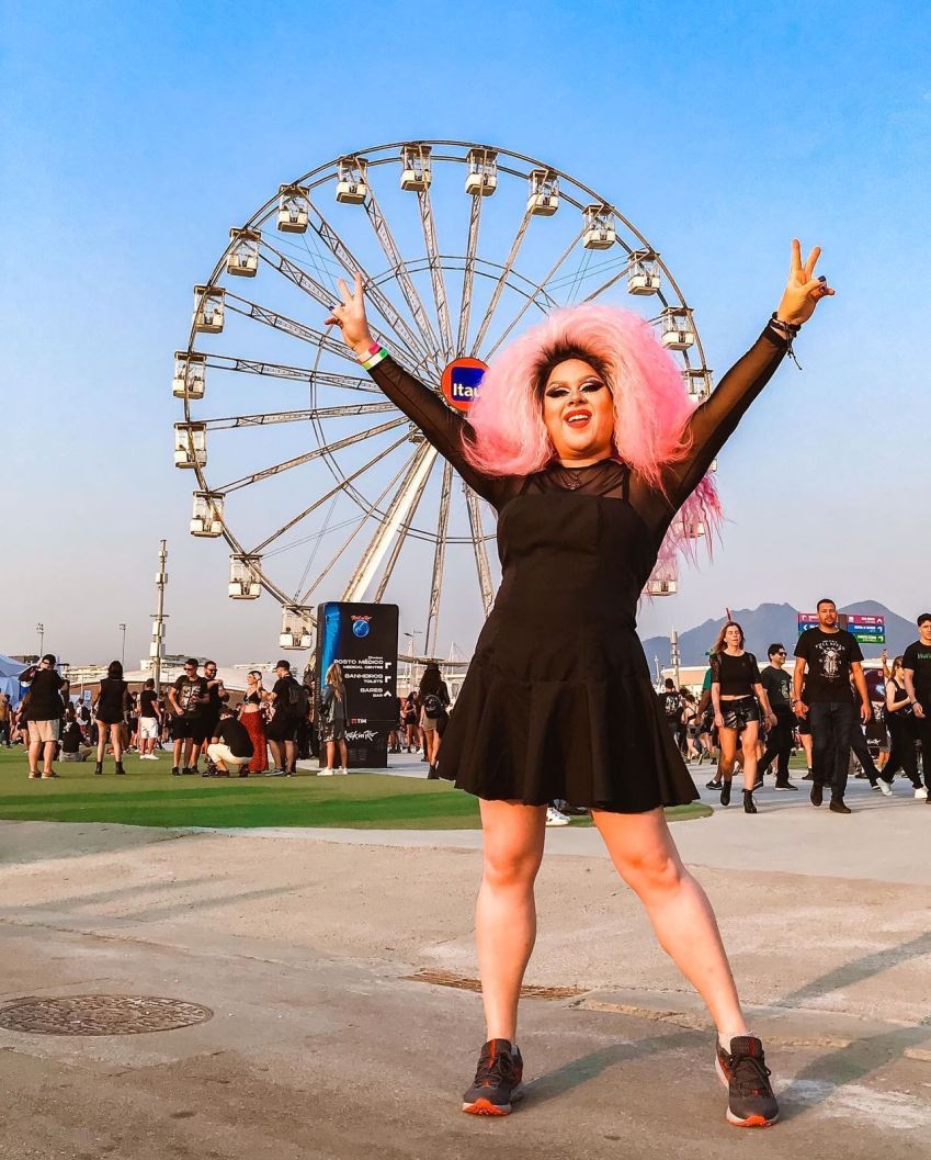 Influenciadora Kitana Dreams no Rock In Rio / Arquivo Pessoal