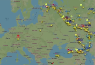 Veja imagem do fluxo de voos que estão saindo da Rússia após mobilização parcial