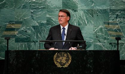 Presidente Jair Bolsonaro (PL) durante discurso na Assembleia-Geral da ONU