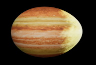 Conheça o WASP-12b, exoplaneta a cerca de 1.200 anos-luz com formato oval