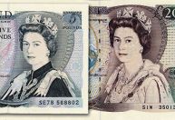 Veja a evolução do retrato da rainha na cédula da libra, a moeda britânica
