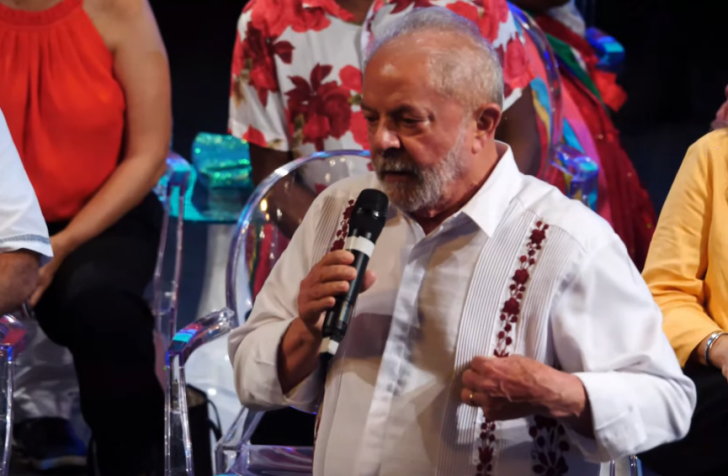Ex-presidente Luiz Inácio Lula da Silva (PT) em agenda de campanha nesta quinta-feira (1º), em Belém, no Pará. / PT / Reprodução