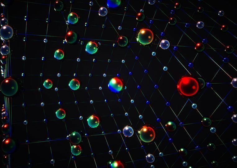Reprodução de complexas correlações magnéticas observadas por físicos em simulador quântico da Universidade de Kyoto. Máquina usa átomos de itérbio cerca de 3 bilhões de vezes mais frios que o espaço profundo