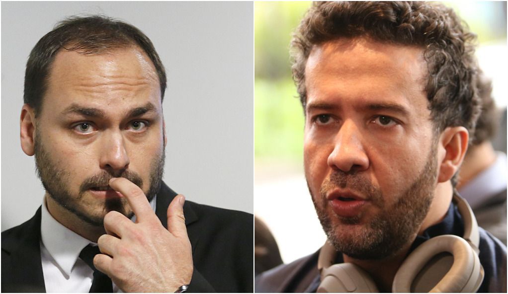 O vereador Carlos Bolsonaro (Republicanos) e o deputado federal André Janones (Avante-MG)