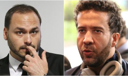 O vereador Carlos Bolsonaro (Republicanos) e o deputado federal André Janones (Avante-MG)