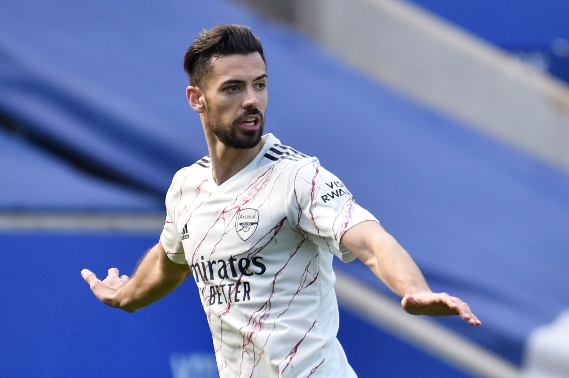 Pablo Mari em jogo do Arsenal contra o Leicester City