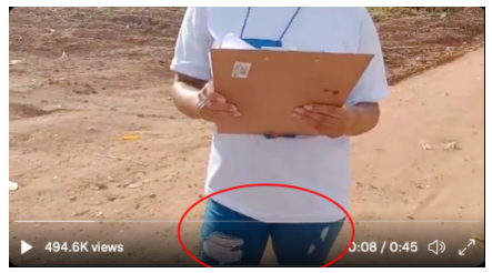| Captura de tela do vídeo investigado.