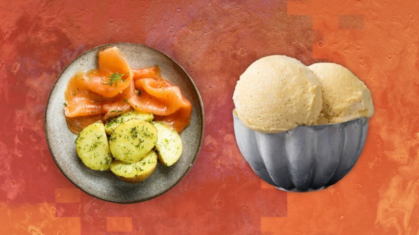 Ilustração do que seria um jantar marciano / CNN/Ilustração de fotos/Adobe Stock