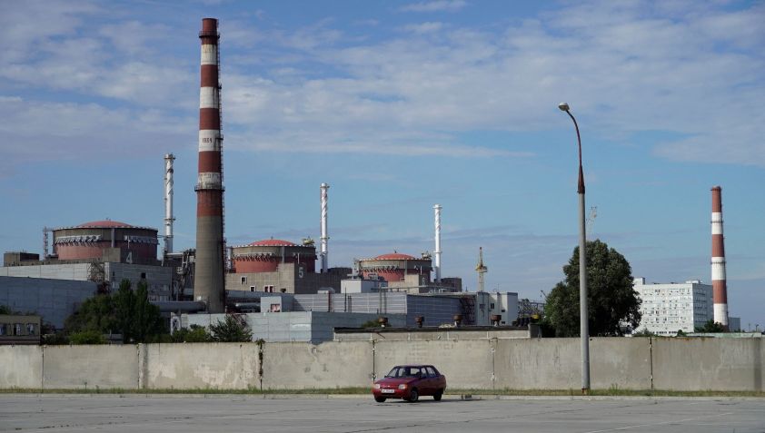Uma visão geral da Usina Nuclear de Zaporizhzhia em 11 de setembro. / AFP/Getty Images