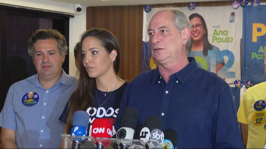 Ciro Gomes (PDT) em primeiro pronunciamento após o início da apuração das eleições gerais de 2022 / Reprodução/CNN