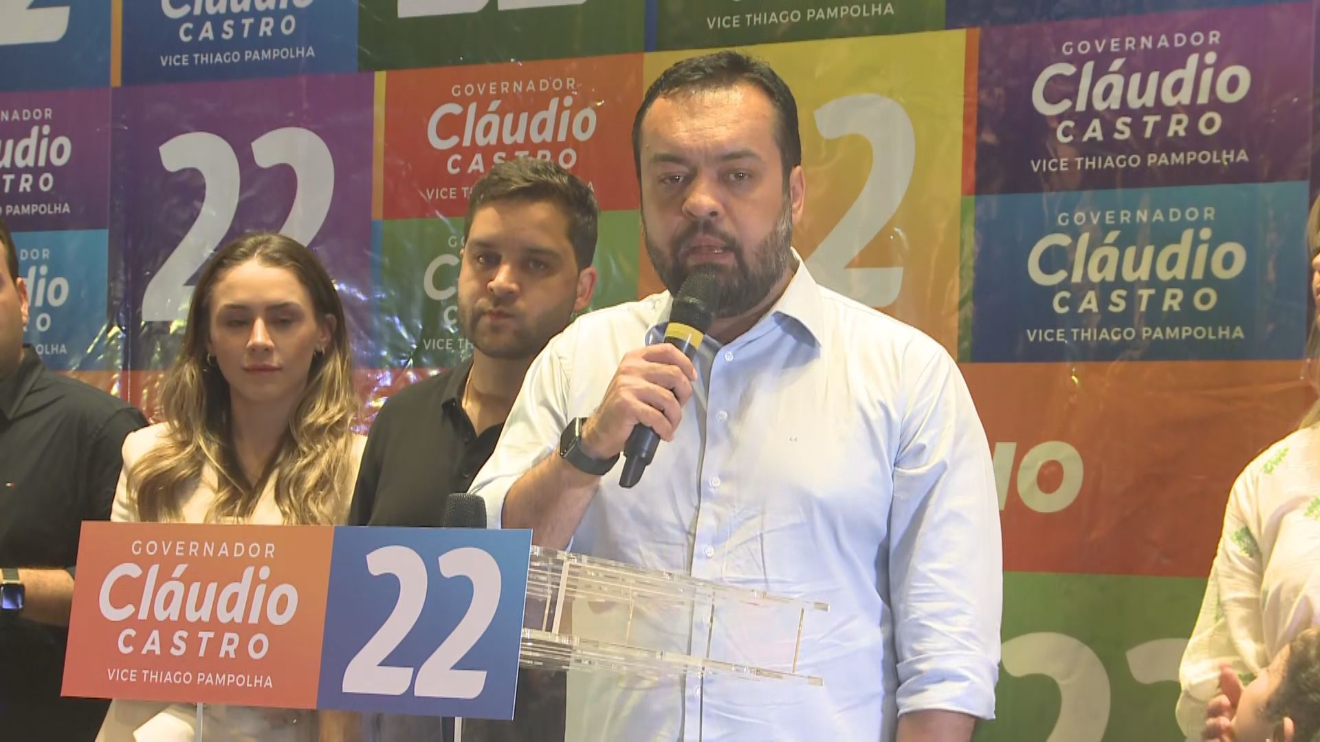 Cláudio Castro (Republicanos) fala após ser reeleito