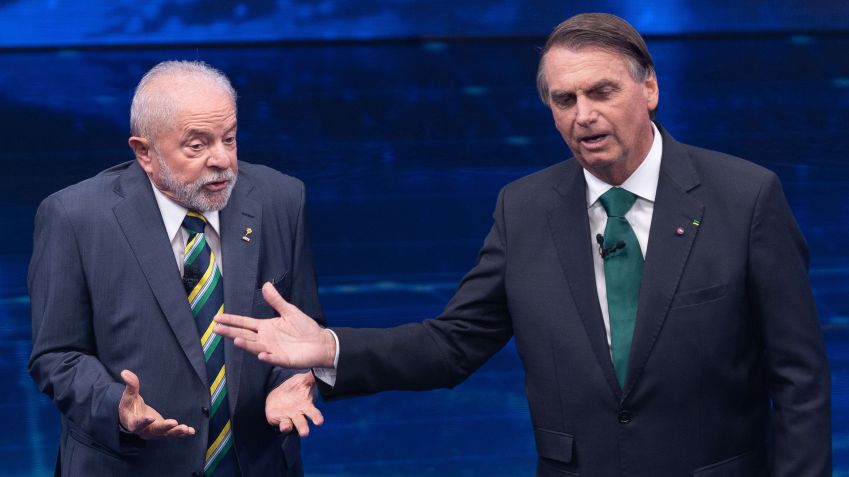 Lula e Bolsonaro participam do debate da Band / Reprodução