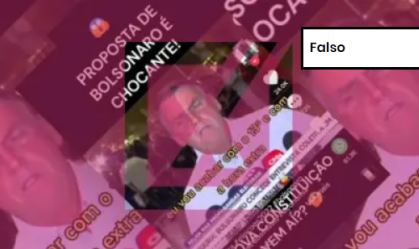 Bolsonaro não anunciou fim do 13º e hora extra; vídeo com afirmações é falso