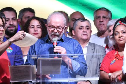 Presidente eleito Luiz Inácio Lula da Silva (PT) em discurso após a vitória