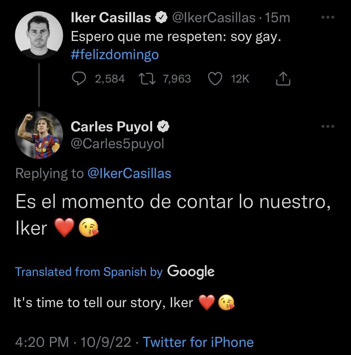 Carles Puyol respondeu o suposto tweet do ex-companheiro de quadra / Reprodução/Twitter
