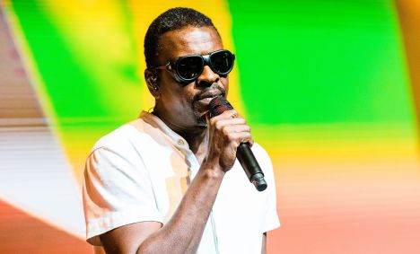 Cantor Seu Jorge durante show em São Paulo em junho de 2022