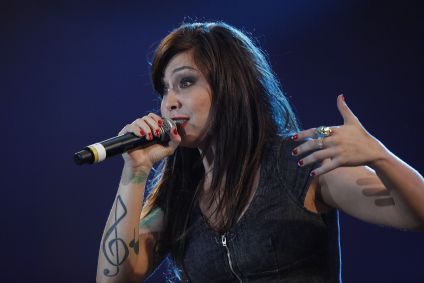 Pitty se apresenta no Rock in Rio de 2011.