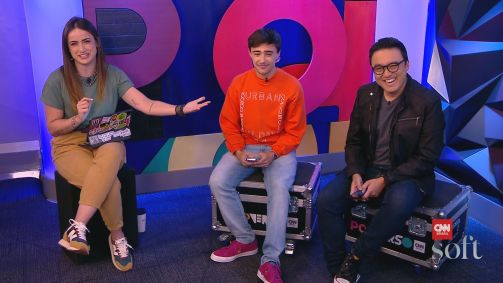 Mari Palma, Leonardo Amaral e Fernando Nakagawa no Popverso CNN