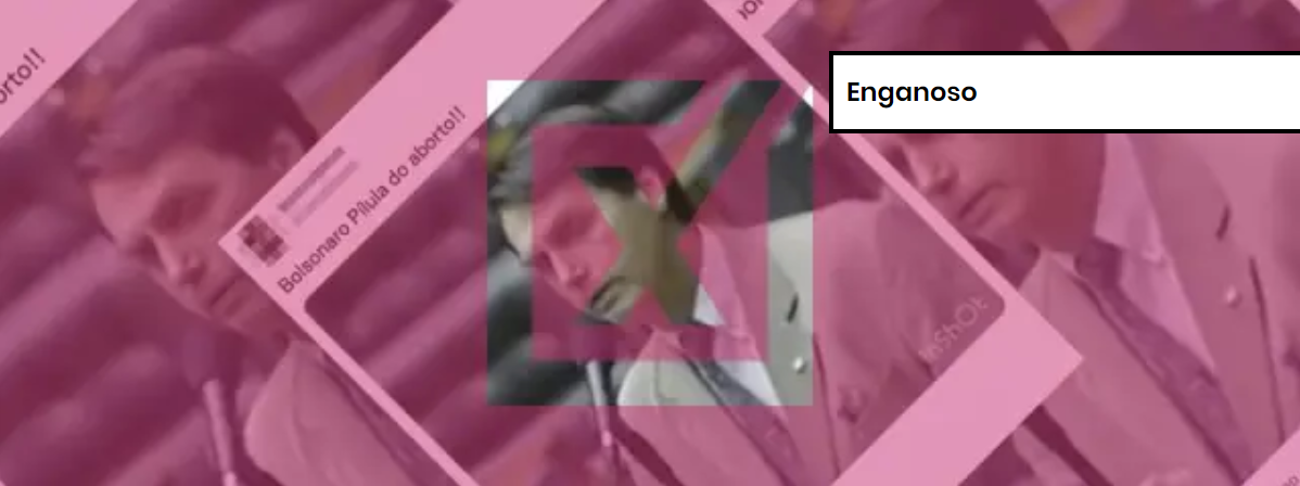 Imagem de destaque do post: Vídeo engana ao usar discurso de Bolsonaro para sugerir que ele defende aborto