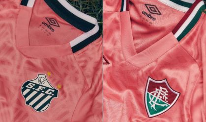 Santos e Fluminense lançam camisa especial para o Outubro Rosa; veja