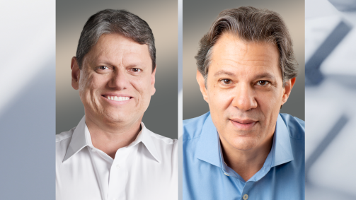 Tarcísio de Freitas (Republicanos) e Fernando Haddad (PT)
